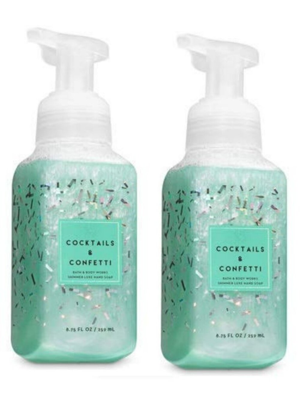 2 Pack Shimmer Luxe Hand Soap - Cocktails & Confetti, 8 Oz, Moisturizing & Fun